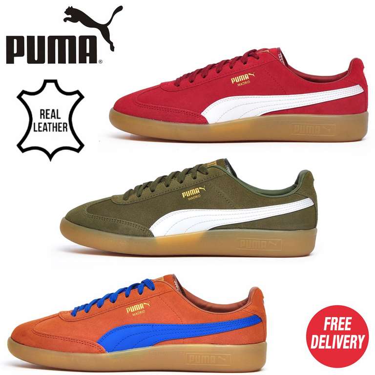 Puma Heritage Madrid Suede Men's Trainers (3 colours) £26.99 delivered using code @ Express Trainers