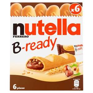 Nutella B-ready Chocolate & Hazelnut Wafer Biscuit Snack Bars 6 bar Multipack for £1.50 @ Morrisons