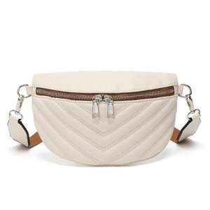 Miss Lulu Bum Bag for Women Bumbag Fanny Pack Fashion Waist Packs for Ladies Chest Bag Crossbody Bags with Adjustable Strap Beige Black