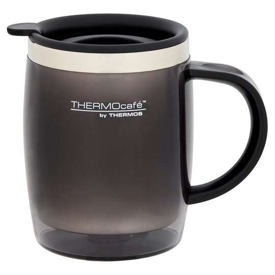 Thermos Gloss Desk Mug Black 450Ml (Clubcard Price)