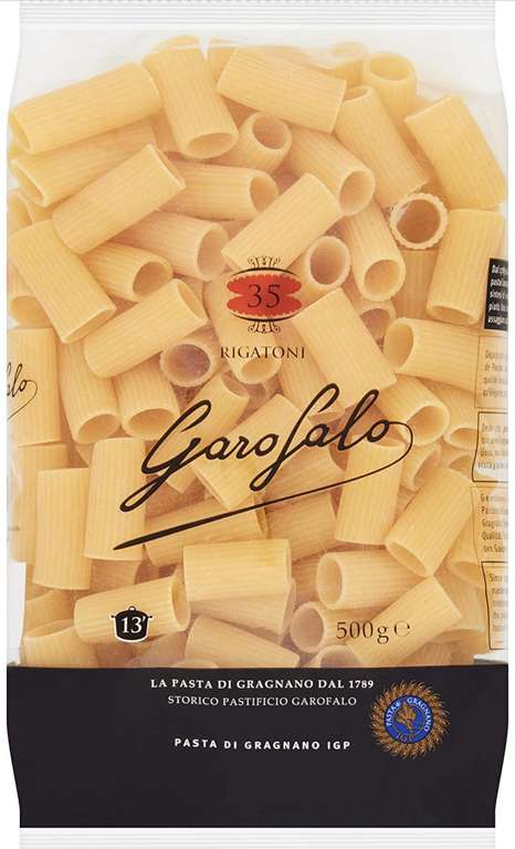 4 x Rigatoni or Bucatini Dry Pasta 500g £6.92 (or possible £5.83: £1.45 each)s&s at Amazon