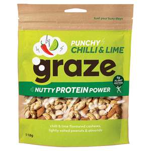 Graze Nutty Protein Power Snack Mix, Punchy Chilli & Lime, 118g - £1.50 @ Co-op