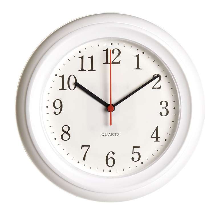 Wilko Functional White Wall Clock £2.00 free Click & Collect @ Wilko