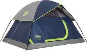 Coleman Camping Tent with Screen Room | 4 Person Carlsbad Dark Room Dome Tent with Screened Porch - £64 @ Amazon