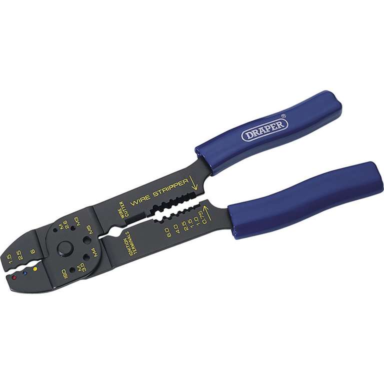 Draper 4-Way Crimping Tool 215mm £2.68 Free Click & Collect @ Toolstation