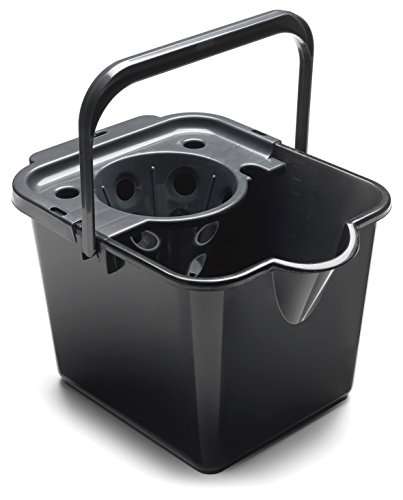 Addis 514063 12L Mop Bucket Pail and Wringer In Black With Handle For Carrying £4.79 @ Amazon