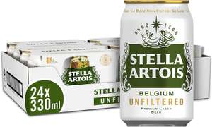 Stella Artois Unfiltered 24 pack, 330 ml cans - £21.20 / £19.08 Subscribe & Save @ Amazon