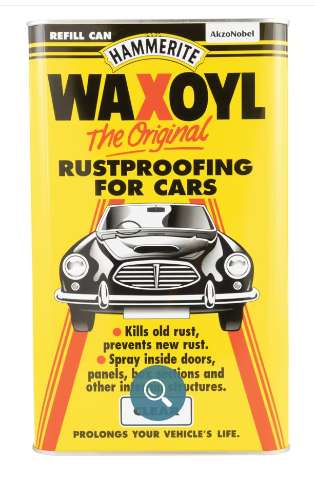 Waxoyl 5L Rustproofing for cars £13.20 clearance at Halfords Nationwide