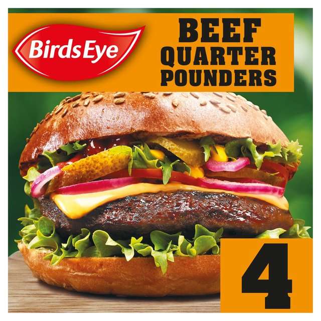 Birds Eye 4 Original Beef Quarter Pounder Burgers 456g - £3.00 @ Morrisons