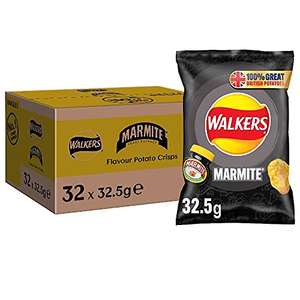Walkers Marmite Crisps Box, 32.5 g (Case of 32) £17.19 at Amazon