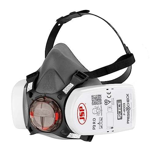 Force 8 Half-Mask with PressToCheck P3 Filters (JSP BHT0A3-0L5-N00), Grey, Medium - £16.70 @ Amazon Prime Exclusive