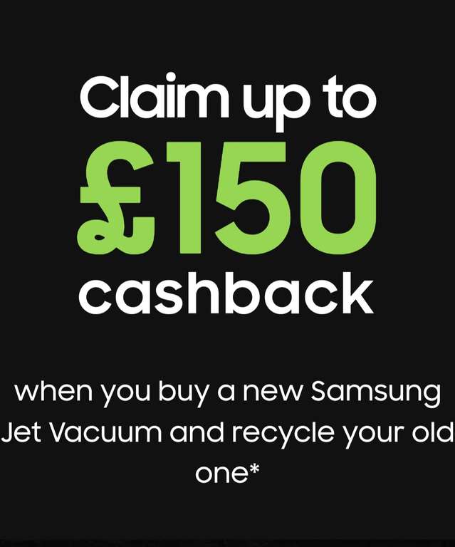 Samsung Bespoke Jet Pet Cordless Vacuum Cleaner £499 / £249 With Code & Cashback delivered @ Argos
