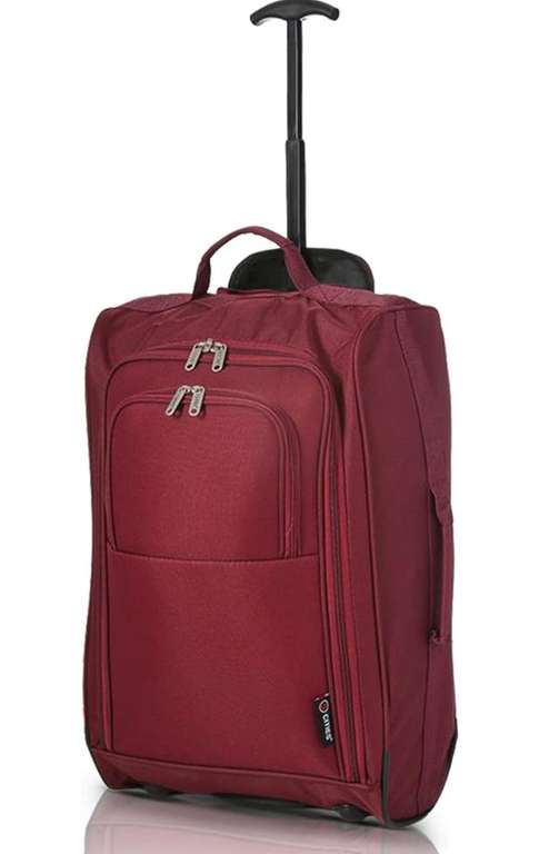5 Cities 21"/55cm Carry On Lightweight Trolley Bag with 2 Year Warranty - Sold and Delivered by Packed Direct