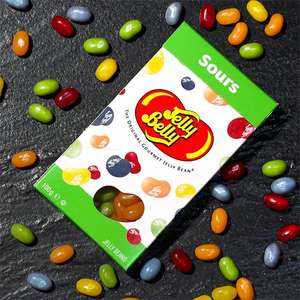 12 x The Original Gourmet Jelly Belly Bean Sours 100g Packs £13 free delivery BB 15/07/22 Yankee Bundles