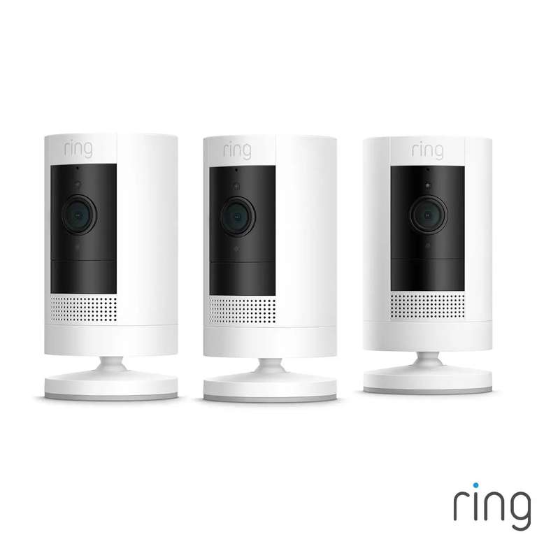 Ring Battery Stick Up Cam Triple Pack - Black or White