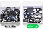 Oksdown Cable Tie Reusable Black 50 Pack Straps Adjustable - Sold By Oksdown (LongTian)-UK