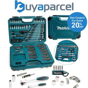 Makita 227 Piece General Maintenance Kit Spanner Screwdriver Socket Set - Use Code - Sold by buyaparcel-store
