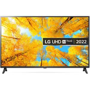 LG 43UQ75006LF (2022) LED HDR 4K Ultra HD Smart TV, 43 inch with Freeview HD/Freesat HD £279 @ John Lewis