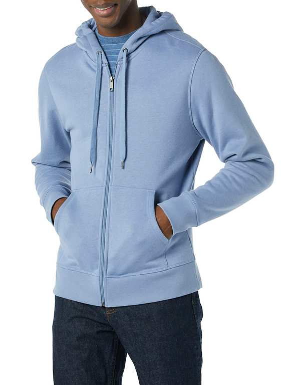 Amazon Essentials Men's Full-Zip Fleece Hoodie Sweatshirt | Baby blue | Size XS only