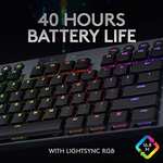 Logitech G915 LIGHTSPEED TKL Tenkeyless Wireless Mechanical Gaming Keyboard - Black