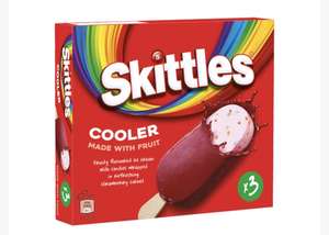 3-pack Skittles Cooler Ice Cream Sticks - 99p @ Farmfoods