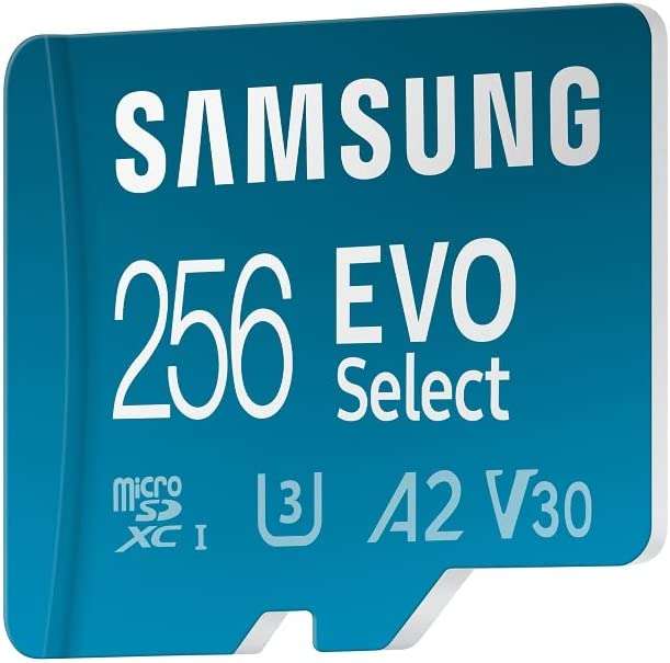 Samsung EVO Select 256GB microSDXC UHS-I U3 130MB/s Full HD & 4K UHD Memory Card+SD-Adapter(MB-ME256KA/EU),£13.79@Amazon(Prime Exclusive)