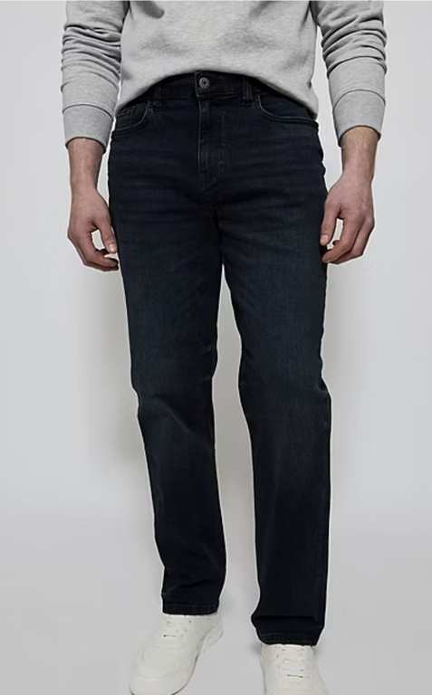 Men's Dark Wash Loose Fit Jeans - Free Click and Collect