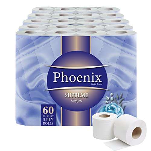 60 Phoenix Soft Supreme Luxury Toilet Rolls Bulk Buy £18.99 Dispatches from and Sold by Alta Essentials Amazon