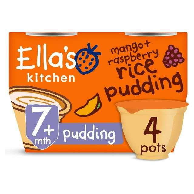 Ella's Kitchen Organic Pudding (ALL flavours) Baby Dessert Pot Multipack 7+ Months 4 x 80g £1.75 @ Sainsbury's
