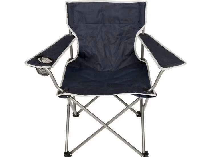 Halfords Folding Arm Chair - Navy or Green + Free Click & Collect In Limited Locations