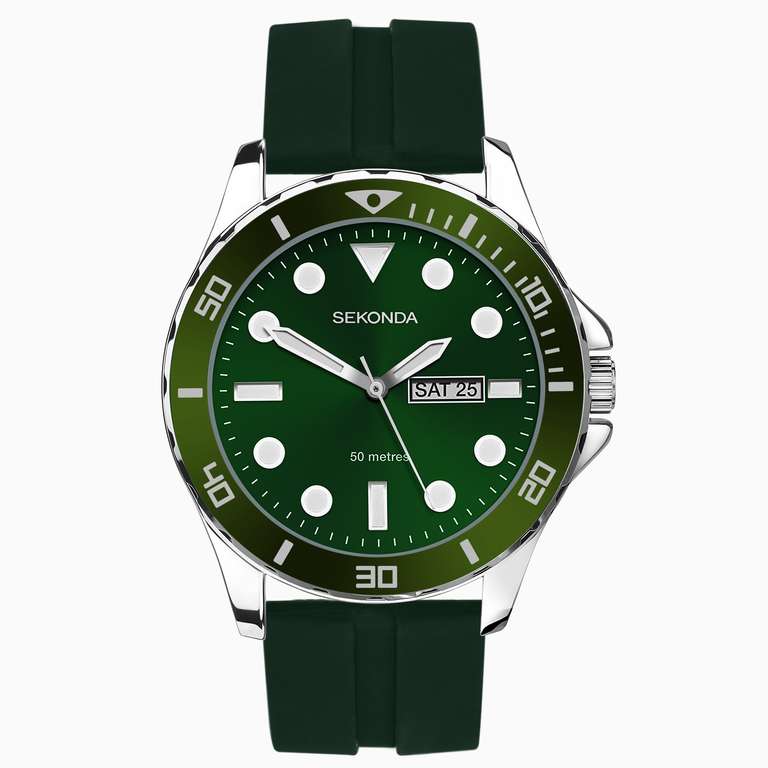 Sekonda Balearic Green Men's Watch - 25% off for St Patricks Day weekend