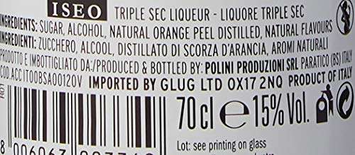 Iseo Triple Sec Orange Liqueurs, 70 cl £8.99 @ Amazon