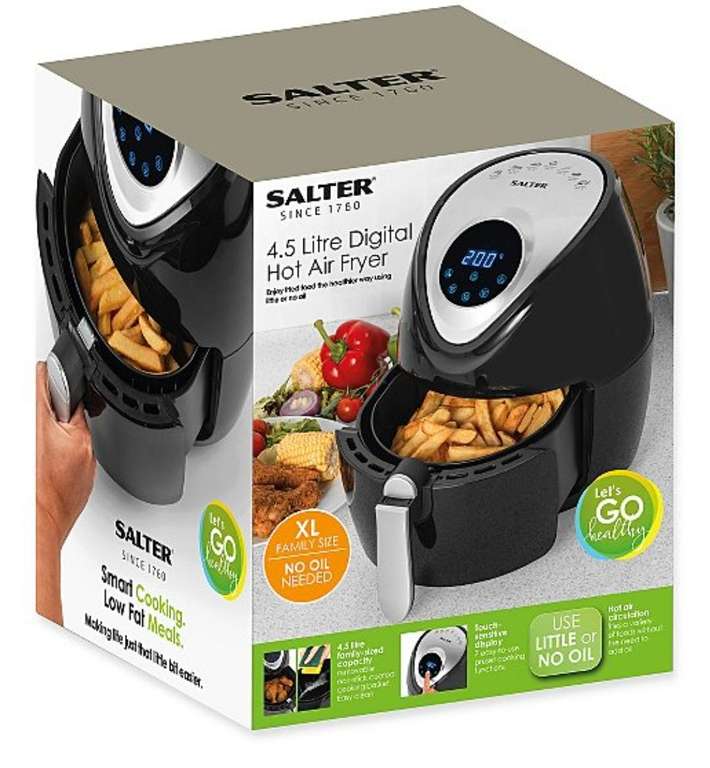 Salter 4.5 Litre Digital Hot Air Fryer - Free C&C
