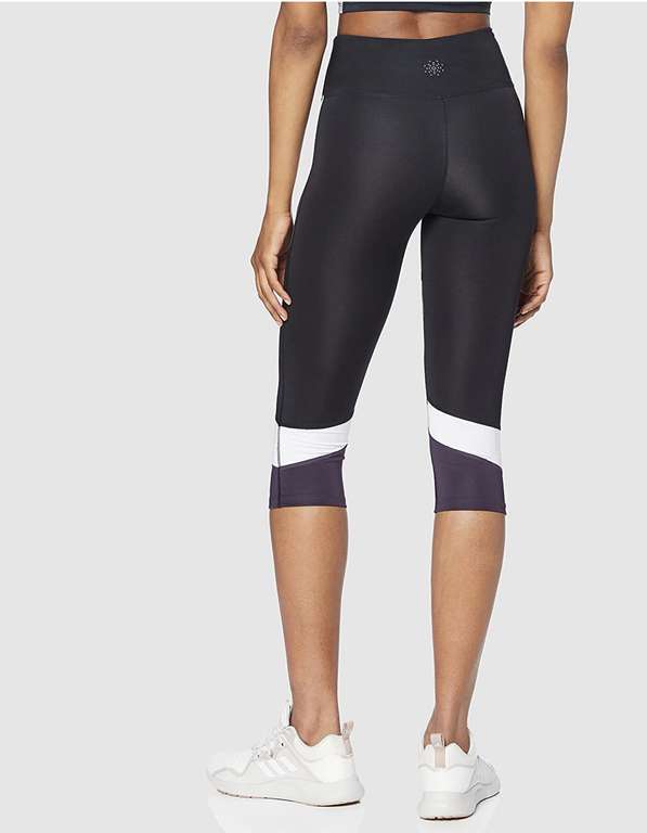 AURIQUE Women's Colour Block Cropped Sports Leggings size 8 only - £3.44 @ Amazon