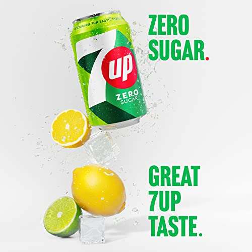 7UP Zero Lemon & Lime Cans 24 x 330ml (£7.47/£7.06 with S&S + 15% off 1st S&S, As low as £5.81 With Voucher)