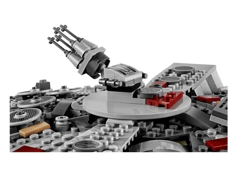LEGO 75257 Star Wars Millennium Falcon, Model Starship Set, 7 Characters Finn, Chewbacca, C-3PO, R2-D2. free C&C