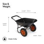 VonHaus Wheelbarrow 78L – Wheel Barrow Garden Cart – Heavy Duty - Sold By DOMU UK