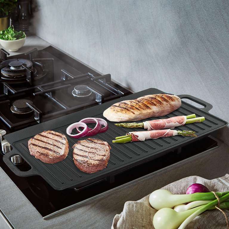Cast Iron Reversible Griddle Pan W/Code