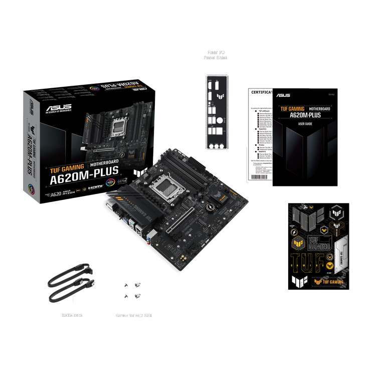 ASUS TUF GAMING A620M-PLUS Motherboard ( AM5 / DDR5 / PCIe 5.0 SSD / 2.5GbE ethernet )