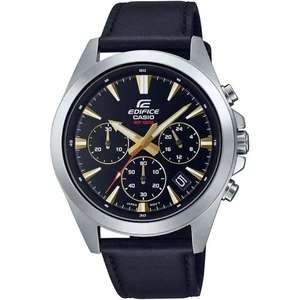 Casio Edifice Men's Black Leather Strap Watch (EFV-630L-1AVUEF) £64.99 With Marketing Email Sign Up (Free Collection)