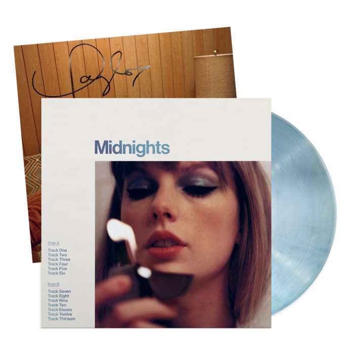 Midnights: Moonstone Blue Edition Vinyl With Hand Signed Photo £36.99 + £3.95 @ Taylor Swift.com
