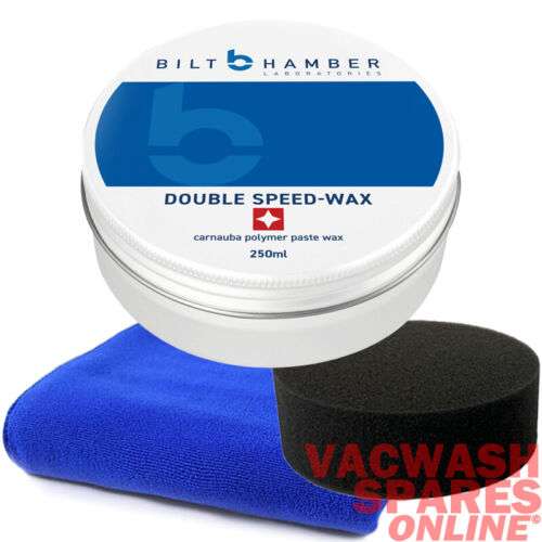 Bilt Hamber Double Speed CarWax 250ml + app pad + MF cloth - £16.76 delivered with code @ eBay / vacwashsparesonline