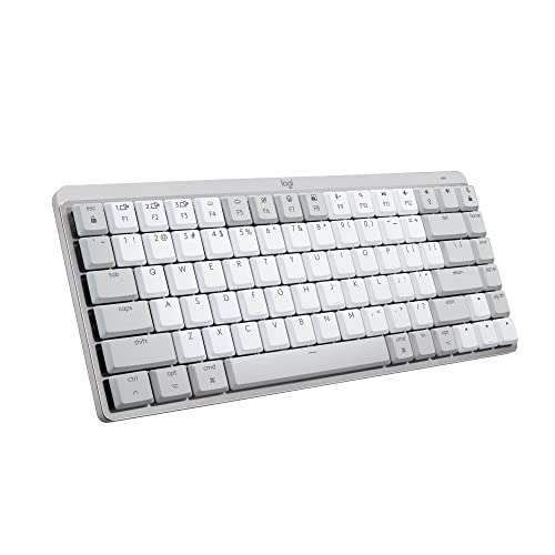 Logitech MX Mechanical Mini for Mac Wireless Illuminated Keyboard - Pale Grey Compact