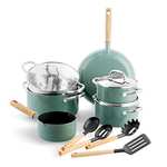 GreenPan Mayflower Healthy Ceramic Non-Stick 13-Piece Cookware Pots and Pans Set £109.99 @ Amazon