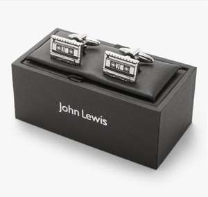 John Lewis Silver Retro Cassette Tape Cufflinks £10 plus £2 Click & Collect at John Lewis