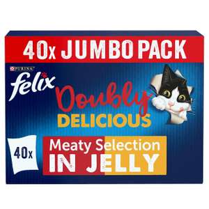 Felix Doubly Delicious Meaty Cat Food 40x100g
