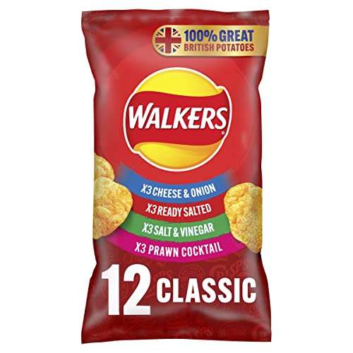 Walkers Classic Variety Crisps Box, 5 x 12 packs - £14.95 (minimum purchase of 5) @ Amazon