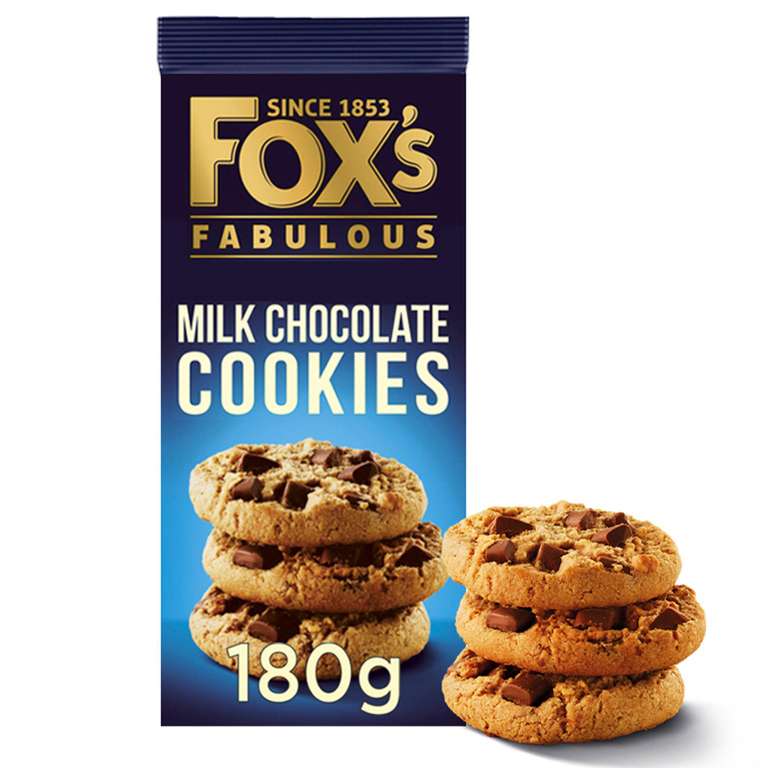 Fox's Fabulous Cookies 180g (Milk Chocolate / Triple Chocolate / White Chocolate)