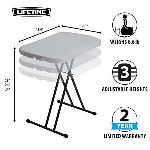 Lifetime 80251 2 ft (0.66 m) Personal Folding Table - White - £14.74 @ Amazon