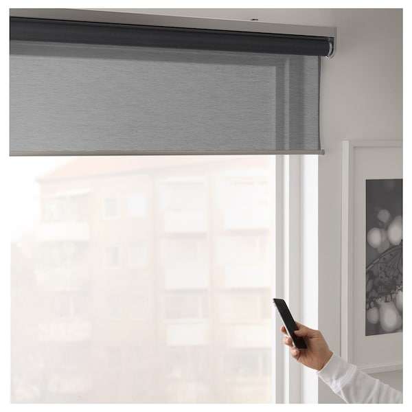 KADRILJ Roller blind, smart wireless/battery-operated grey, 60x195 cm - £30 with free Click & collect at selected stores @ IKEA